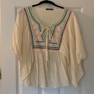 Boho Embroidered Top